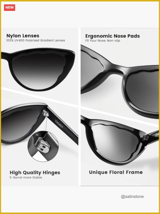 Retro Cat Eye Sunglasses UV400 Protection Polarized Gradient Frame